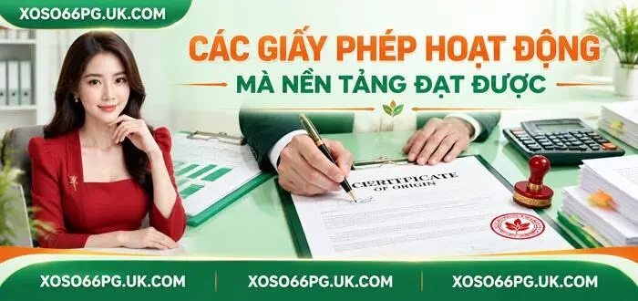 CÁC GIẤY PHÉP HOẠT ĐỘNG MÀ NỀN TẢNG ĐẠT ĐƯỢC